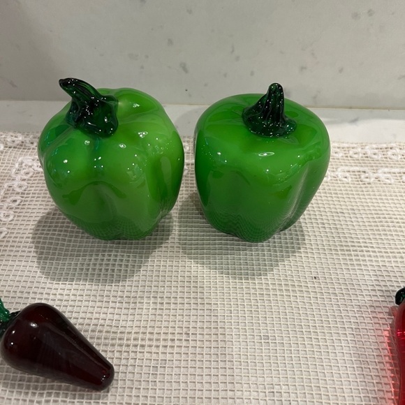 4 pieces of Murano hand blown glass vegetables Vintage Made in Italy - Picture 6 of 16